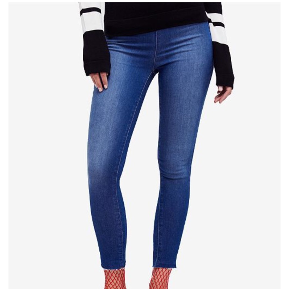 Free People Easy Goes It Dark Wash Jeggings